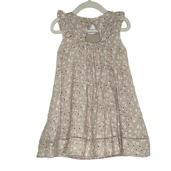 Rachel Ashwell 3T NEW Toddler Girls Beige Floral Ruffle Dress - Picture 2 of 11